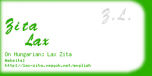 zita lax business card